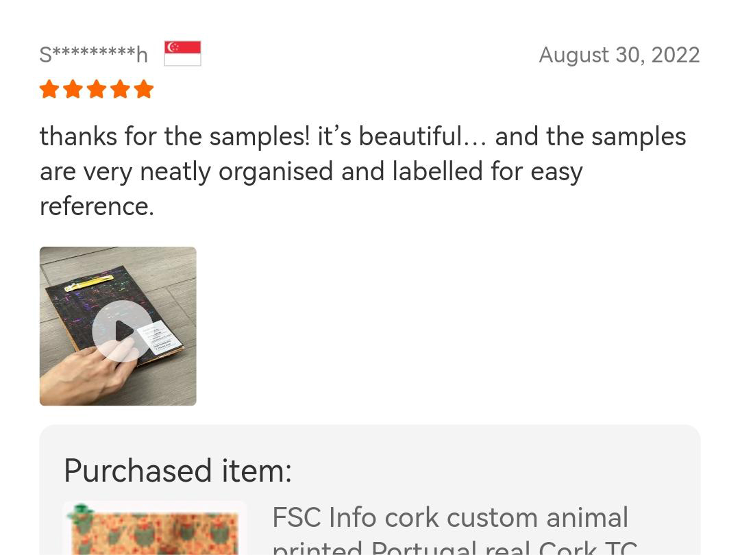 Our Awesome Clients Reviews 5 Printed Cork